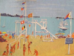 Parti d'un carnet de vacances en pays basque de 16 aquarelles et gouaches