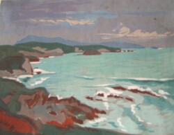 Parti d'un carnet de vacances en pays basque de 16 aquarelles et gouaches