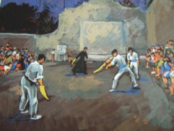 Parti d'un carnet de vacances en pays basque de 16 aquarelles et gouaches